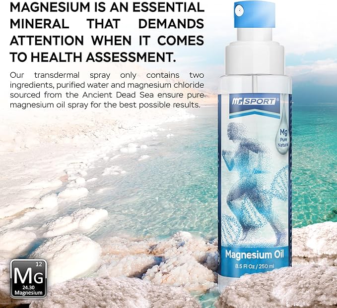 High Absorption Magnesium Supplement and Magnesium Spray for Leg Cramps Sore Muscles and Muscle Recovery