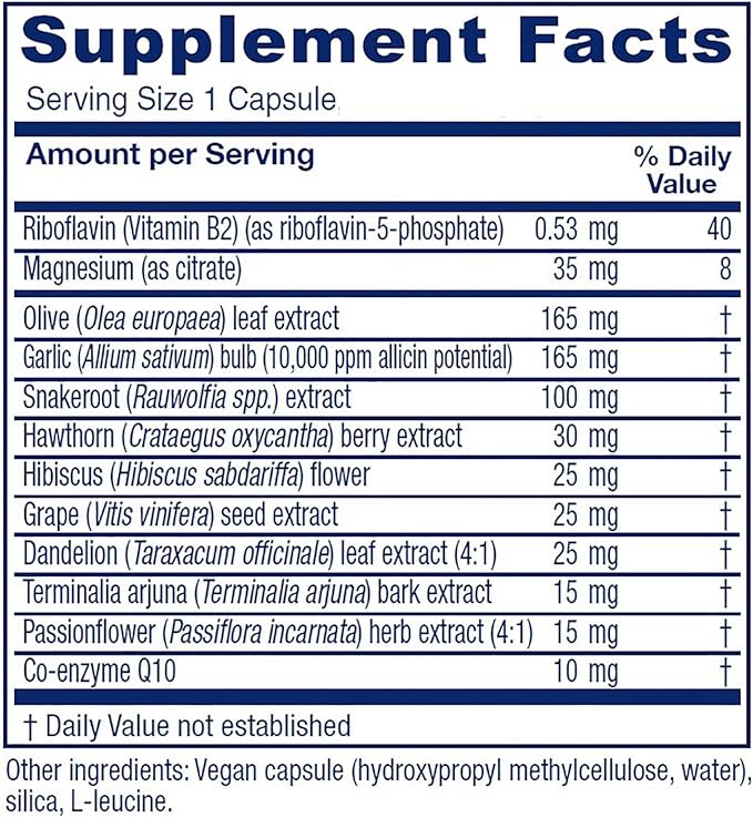 Vitanica Rauwolfia Extra Cardiovascular Support Supplement Vegan 90 Capsules