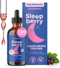 JoySpring SleepBerry - Kids Melatonin Liquid - 3MG Melatonin with D3 and Elderberry - Sugar-Free Liquid for Kids &amp Teens – Gentle Natural Sleep Support Formula (4 fl oz)