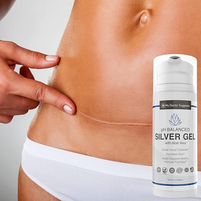 Extra Strength Colloidal Silver Gel 30ppm with Aloe Vera - pH Balanced Structured Silver - Triple Strength Soothe &amp Relieve - Easy Pump Bottle 3.38Oz (4 Pack)