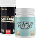 Creatine Monohydrate 500g + Marine Collagen Peptides 20oz Bundle – Muscle Strength Recovery &amp Joint Support – Unflavored Canada-Made Wild-Caught Fish 166 Total Servings