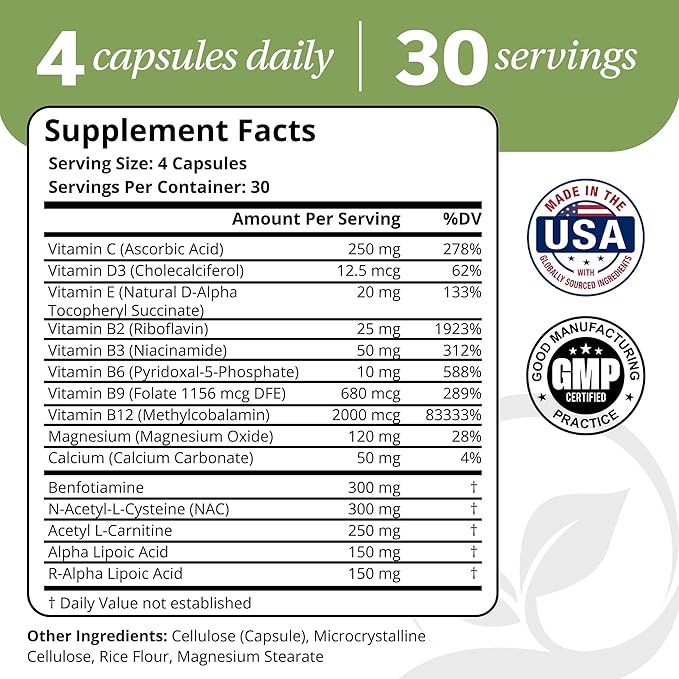 Nerve &amp Antioxidant Support Bundle | Nerve Circulation &amp Cellular Health | Includes Nerve Control (ALA Benfotiamine NAC B Vitamins) + Super Antioxidants (Resveratrol Curcumin CoQ10 Gink
