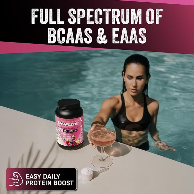 PRO-SURGE Clear Protein Powder Summerberry Lemonade Flavor 454g - 30 Servings 25g Plant-Based Protein Isolate - Sugar-Free Dairy-Free Soy-Free Gluten-Free Clear &amp Refreshing Juice-Like Drink