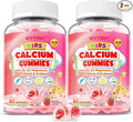 Kids Calcium Gummies with D3 &amp Magnesium for 4+: Sugar Free Calcium Citrate with Vitamin D3 K2 Zinc Probiotics &amp Prebiotics for Kids - Gluten Free Non-GMOVegan Natural Strawberry Flavor