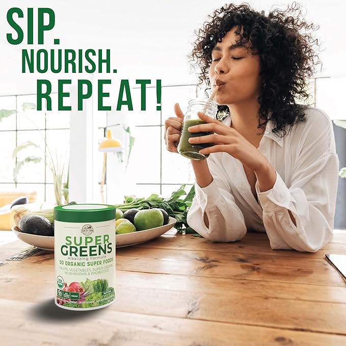 Purely Inspired Plant Based Organic Vegan Protein Powder for Women &amp Men 22g of Plant Protein Pea &amp Country Farms Super Greens Powder Natural Flavor 50 Organic Super Foods USDA Organic Drink