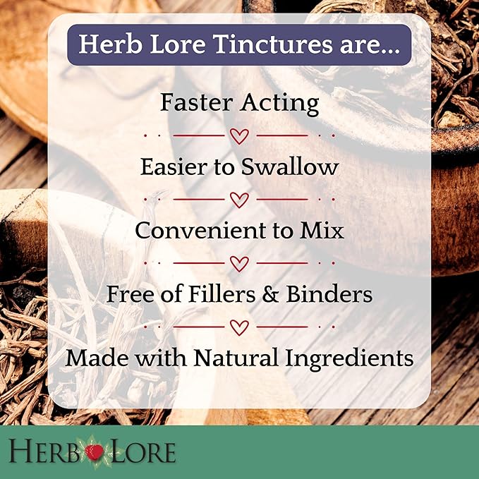 Herb Lore Organic Fennel Seed Tincture - Soothes Gas &amp Bloating - Lactation Support Supplement - 4 fl oz