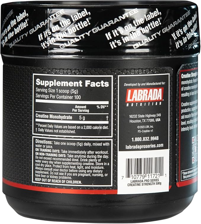 Labrada Pro Series Creatine Strength 100 Servings 500 Grams
