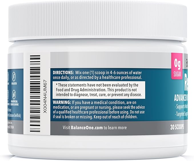 Balance ONE L-Glutamine Powder &amp Zinc Carnosine Supplement – Leaky Gut Repair Formula with Slippery Elm DGL Licorice Marshmallow &amp Aloe Vera – Digestive Lining Support – 1 Month Supply – Rev