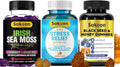 3-in-1 Superfood Gummies Bundle - Stress Relief Irish Sea Moss &amp Black Seed Oil - Immune Support Joint &amp Digestive Health Deep Sleep &amp Relaxation - 60ct Each