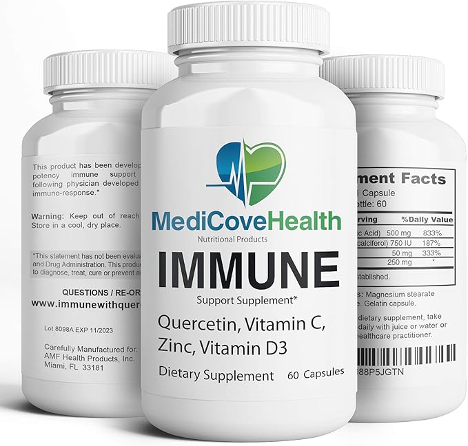 Ivory Caps Immune Support: Quercetin Vitamin C Zinc Vitamin D3