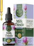 HERBAMAMA Milk Thistle Drops - Vegan Liver Support with Milk Thistle Extract Tincture - Non-GMO Alcohol &amp Sugar-Free Liver Detox and Cleanse Supplement 28-Day Supply