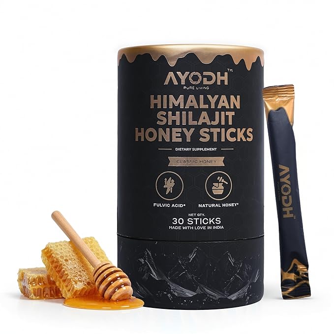 Honey sticks She lajit Honey Sticks for Women/Men Shilajit Honeysticks 30 Count Pure Himalayan Classic Shilajit Supplement Honeysticks Made W Fulvic Acid &amp Natural-Honey Supports Strength