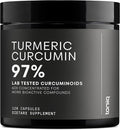 Turmeric Curcumin - Ultra High Potency 60:1 Extract with 97% Curcuminoids - 1200mg Per Serving - Black Pepper &amp MCT Oil for Enhanced Absorption - Third-Party Lab Tested - 120 Capsules