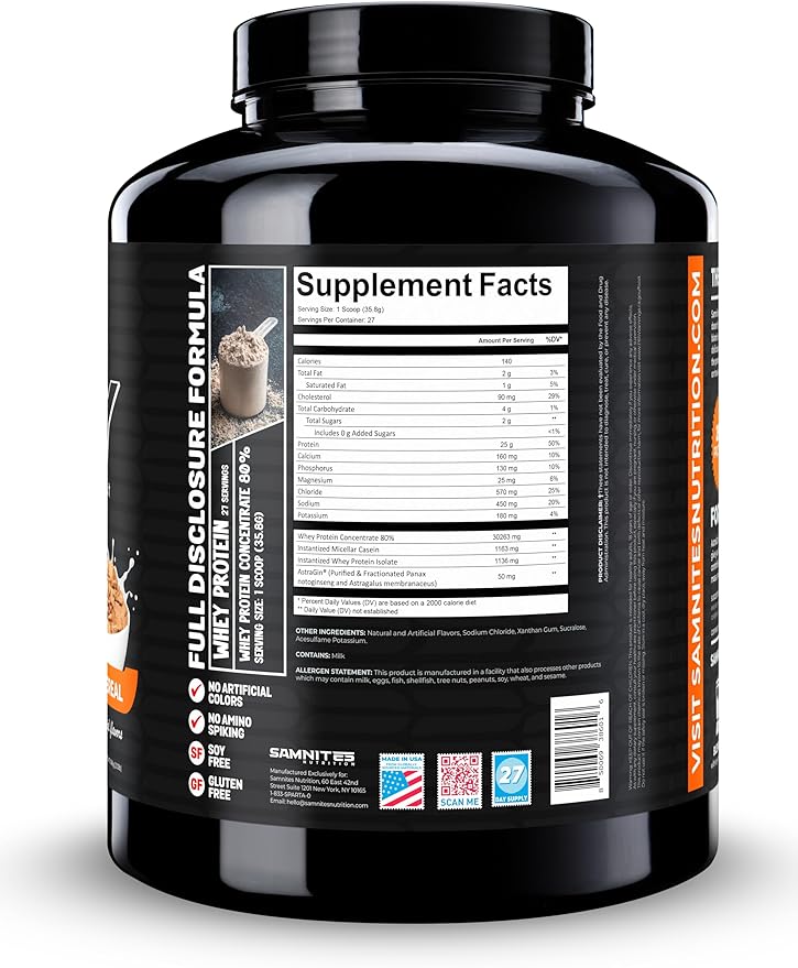 Whey Protein Blend Cinna Cereal Whey: Full-Disclosure Ultra-Delicious Premium Protein