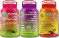 Plant-Based Immune Bone &amp Energy Support Bundle – Quercetin with Bromelain Vitamin C &amp Zinc + Calcium Magnesium with D3 K2 &amp Turmeric + Women’s Multivitamin with Iron &amp Organic Supe