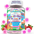 Kids 4+ Magnesium + Saffron Sleep Gummies Relax Happy Filled Gummy Bedtime Calcium Zinc Mineral + Multivitamin Gummies Melatonin Free | Vitamin D3 K2 | Bone Only Need 1 Gummy - Sweet Dream Magic