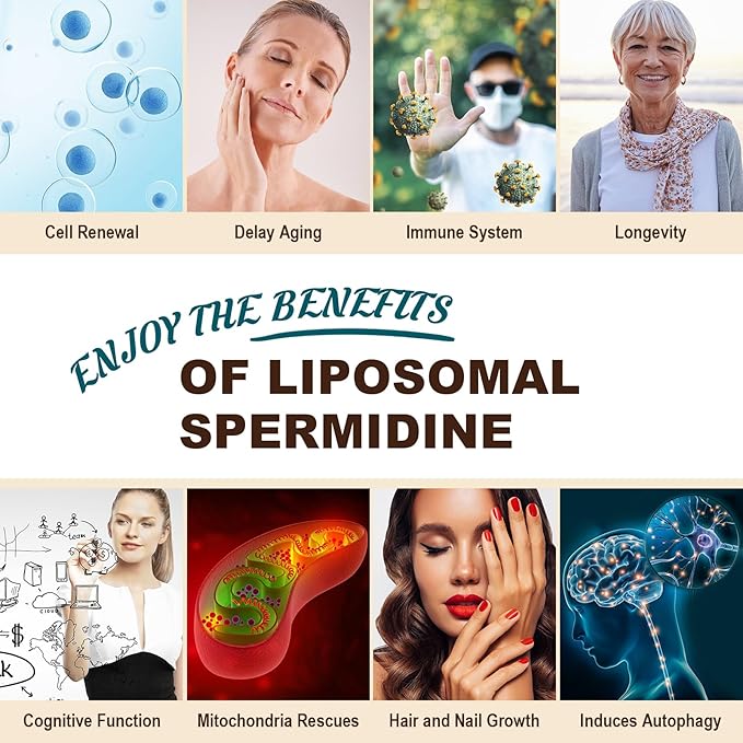 Spermidine Supplement 15 MG - 99% Purity High Absorption 1500 MG Fermented Wheat Germ Extract with Zinc &amp Thiamin Spermidine for Men &amp Women - Cellular Renewal Aging Defense Energy 120 S