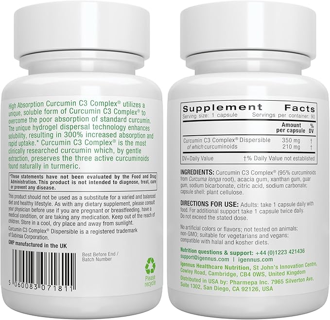Multivitamin &amp Minerals for Women + High Absorption Curcumin C3 Complex Vegan Bundle Sustained Release Advanced Multivitamin + 300% Greater Absorption Curcuminoids with Rapid Uptake by Igennus