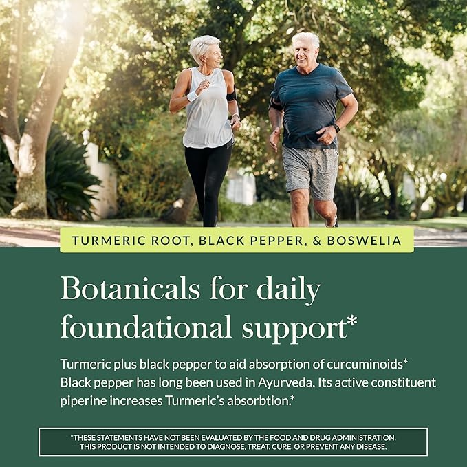 Gaia Herbs Turmeric Supreme Joint Health - Joint Support Supplement with Cucumber Quercetin Black Pepper Ginger Root Curcuminoids &amp More* - 60 Liquid Phyto-Caps (30 Servings)