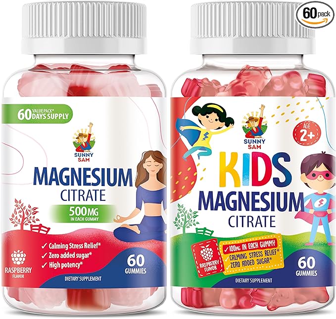 SUNNY SAM Magnesium Gummies for Kids &amp Adult