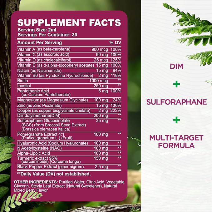 Kids Magnesium Liquid Drops &amp DIM Liquid Drops Supplement Women