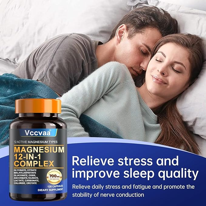 Magnesium Complex 700mg &amp Beef Organ Supplement for Women for Muscle Zzz Hormone Energy &amp Skin Support