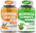 2 Pack Turmeric Ginger Gummies + 2 Pack Moringa Gummies