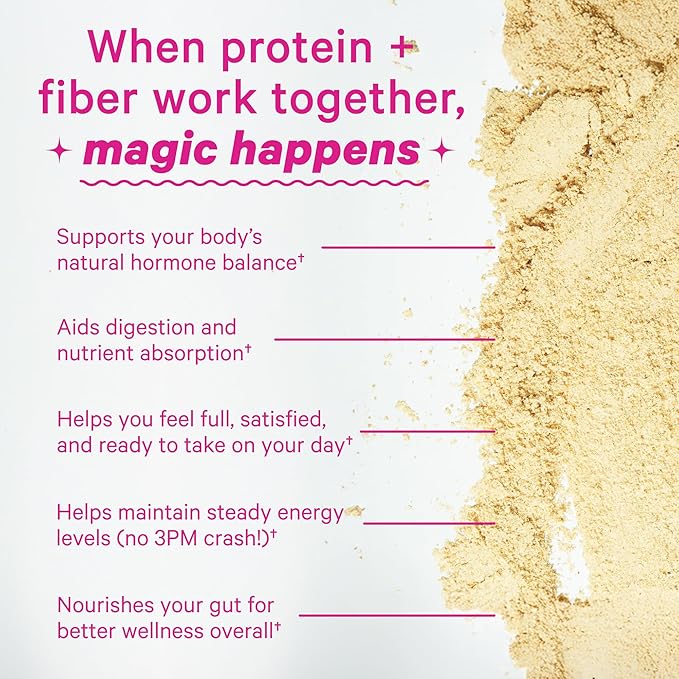 Pink Stork Muscle &amp Gut Health Bundle for Women | Vanilla Plant-Based Protein Powder with Fiber &amp Superfoods &amp Digestive Enzymes | Women’s Digestion Energy &amp Metabolism Support
