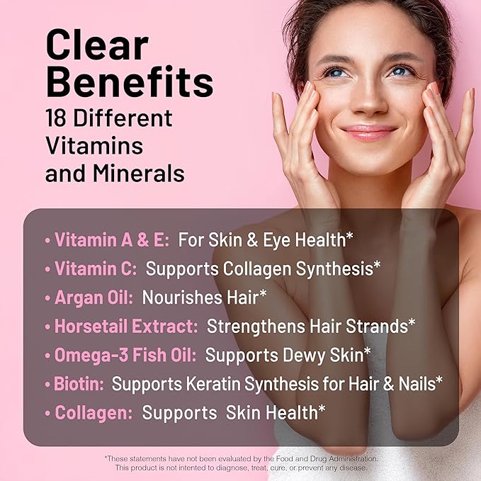 NatureWise [1] Hair Skin &amp Nails - Biotin + Multi Vitamin - 150 Softgels[50-Day Supply] + (Pack of 2) Magnesium Glycinate 625mg - Chelated Magnesium - 30 Capsules[30-Day Supply]