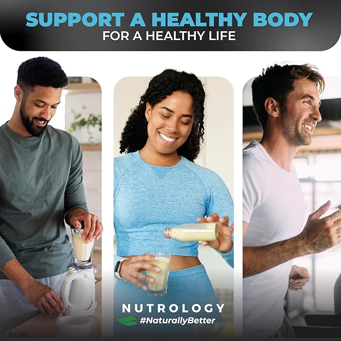 Nutrology TRIPACT Protein Powder - 7-in-1 Meal Replacement Shake with Grass Fed Whey Protein Powder Pea Rice Greens for Muscle Recovery &amp Immunity Vanilla Latte &amp Cinnamon Flavor 40 Servi