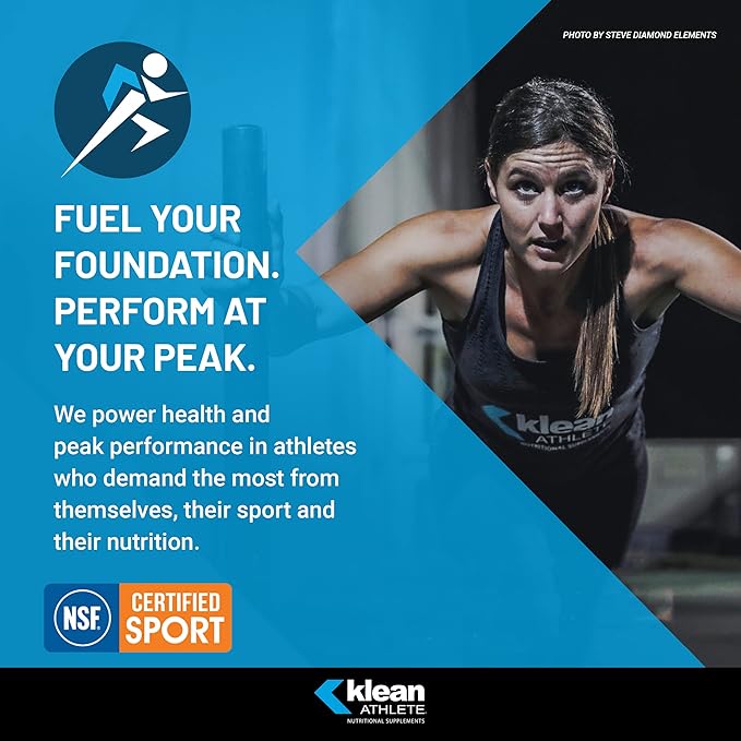 Klean Athlete Klean Sport Pack - Contains Magnesium Glycinate Vitamin D &amp Omega-3 - Supports Muscle Joint &amp Immune Health - NSF Certified - Daily Nutritional Supplement for Athletes - 30 Pac