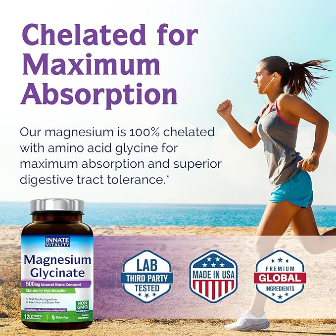 Innate Vitality Electrolytes Powder + Magnesium Glycinate Bundle High Absorption No Sugar Hydration &amp Exercise Support Value Pack Bundle &amp Save
