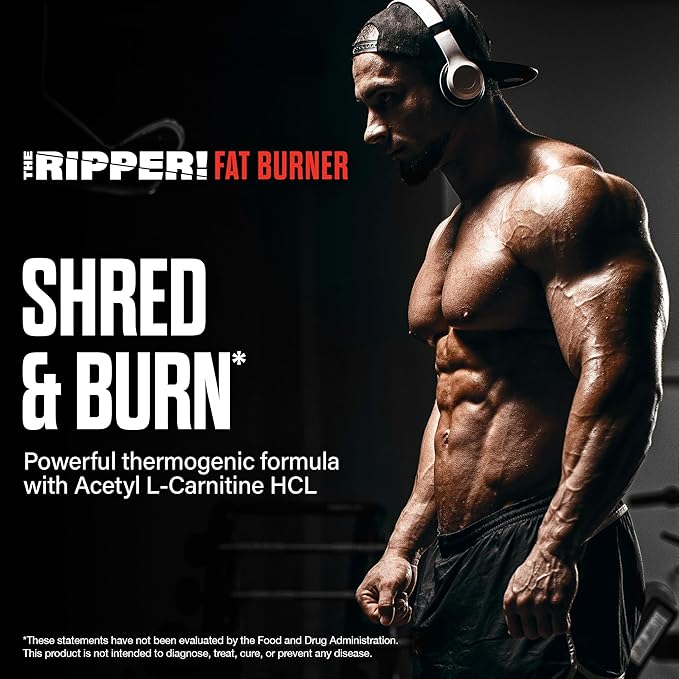 JNX SPORTS The Ripper! Fat Burner Pre Workout for Men &amp Women – Thermogenic Fat Burning Powder &amp Appetite Suppressant Boost Energy &amp Endurance – Blue Raspberry 30 Servings