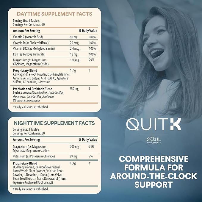 Withdrawal and Detox Support 60 Day Recovery Complex – Sleep Energy Stress Mood &amp Craving Support – Daily Supplement - Magnesium Glycinate Ashwagandha GABA L-Theanine Agmatine &amp More