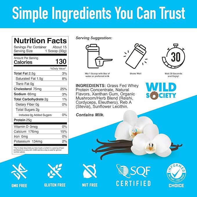WILD SOCIETY Clear Isolate + Whey Concentrate Super Combo - Rocket Pop Clear Whey + Vanilla Bean Whey Concentrate
