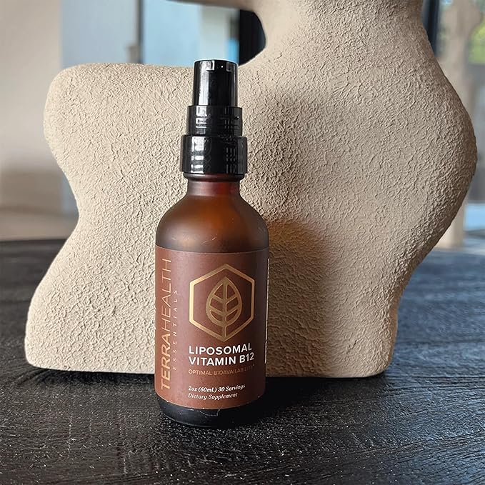 Terra Health Essentials - Liposomal B12 | Support Energy &amp Mood Promote Memory Aid Immune System (1 Bottle 30 Day Supply)