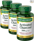Nature's Bounty Activated Charcoal 260 mg 100 Capsules Dietary Supplement to Support a Healthy Lifestyle (Pack of 3)