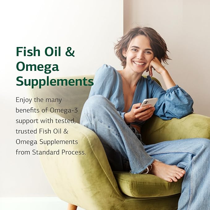 Standard Process Olprima EPA|DHA - Supplement for Brain Health with Omega-3 - Supports a Healthy Heart - Gluten-Free Non-Dairy &amp Non-Soy - 60 Softgels (30 Servings)