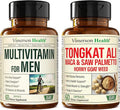 Vimerson Health Multivitamin for Men &amp Tongkat Ali for Men with Horny Goat Weed Maca Root Powder Tribulus Terrestris Saw Palmetto Extract