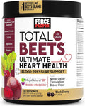 Force Factor Total Beets Ultimate Heart Health Blood Pressure Support with CoQ10 Beet Root Powder Grape Seed Extract Blood Pressure Supplement for Circulation Black Cherry 30 Servings