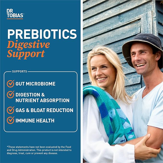 Dr. Tobias Vegan Omega 3 Algae Oil and Prebiotics for Enhanced Immune Function Vegan &amp Non-GMO Gut Health Supplements for Men and Women