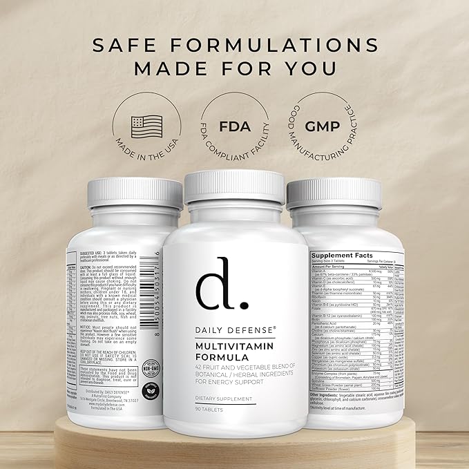 Fruit and Veggies Supplement - Multi Vitamins for Adults w/ Vitamins A B Complex D E Zinc Biotin Calcium - Fruit Vegetable Supplements for Energy &amp Immunity Support - Vitamins Supplements