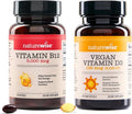 NatureWise [1 Vitamin B12 5000 mcg - Extra Strength - Non-GMO - 60 Softgels[60-Day Supply] + [1] Vegan Vitamin D3 5000iu + Organic Olive Oil - 60 Mini Softgels[60-Day Supply]