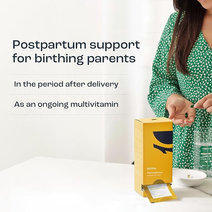 The Postpartum - Vitamins to Fuel Your Fourth Trimester - Formulated by Doctors with Nutrients to Support Hormones&amp Recovery - DHA (Omega-3) Iron Choline B12-30-Day Supply