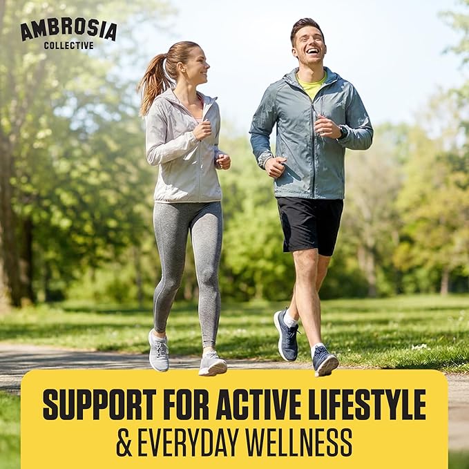 Ambrosia Golden Super Turmeric | Bioavailable Curcumin | Support Healthy Gut &amp Brain Health | Joint Support | 765mg of Active Curcuminoids | 60 Veggie Capsules (30 Day Supply)