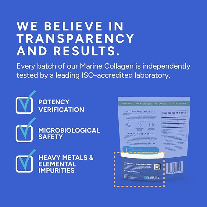 Hydrolyzed Marine Collagen Peptides - Made with Nippi Peptide® from Japan 10g Type I Collagen Per Serving Supports Skin Hair Joint and Bone Health Lab Tested - 15 Stick Packs