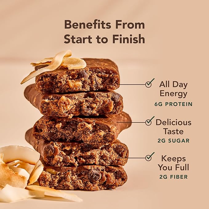 ALOHA Organic Plant Based Protein Bar MINIS |Coconut Chocolate Almond | 20 Count 24g Bars | Vegan Low Sugar Gluten Free Paleo Low Carb Non-GMO Stevia Free Soy Free No Sugar Alcohols