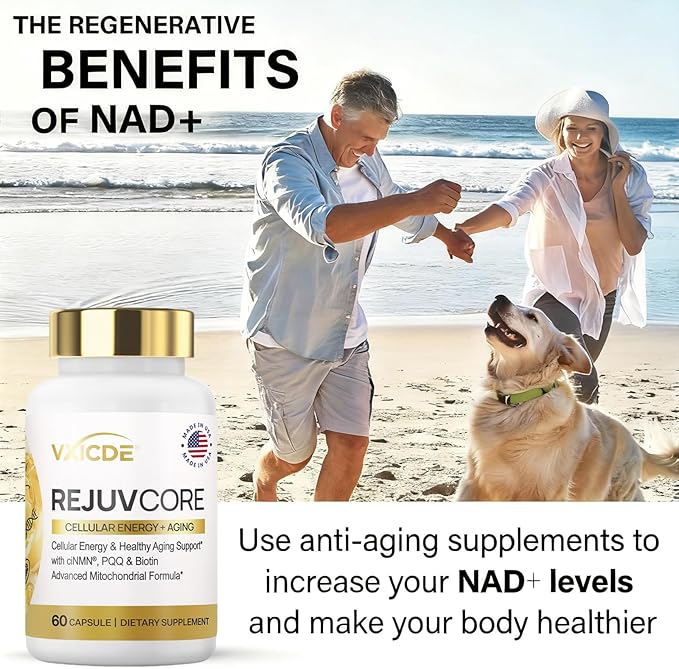 NAD NMN 250mg 60 Capsules - 30 Servings Gluten Free