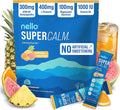 Nello Supercalm Powdered Drink Mix Cortisol Reducer* and Sleep Aid Supplement L Theanine Ksm-66 Ashwagandha Magnesium Glycinate Vitamin D 3 No Sugar Non GMO 20 Ct Tropical Tangerine
