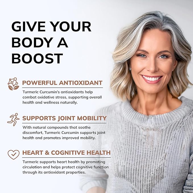aSquared Nutrition Turmeric Curcumin 1600mg with BioPerine Black Pepper Extract - 180 Capsules with 95% Curcuminoids 100% Natural Tumeric Root Powder Supplements Natural Joint Stiffness Relief Pills
